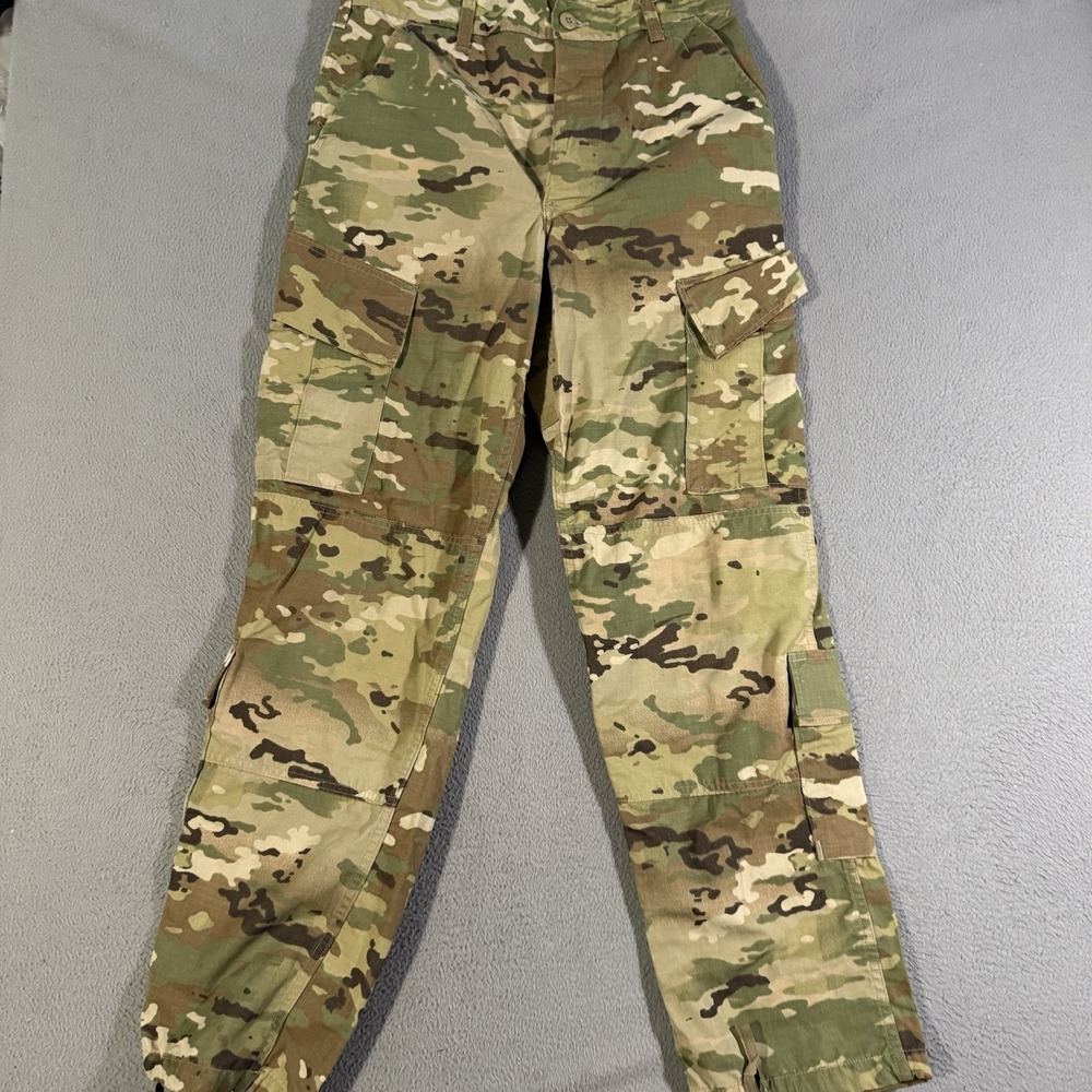 Vintage US Army Cargo Pants Mens Medium Green ACU Camo Trouser Uniform